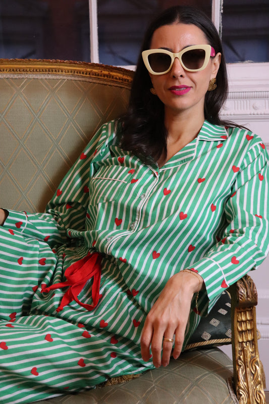 Holly Heart Cotton Pyjamas