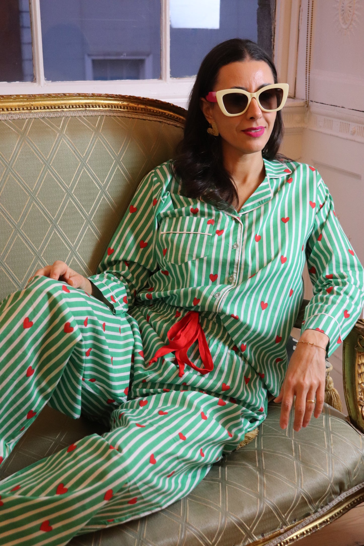 Holly Heart Cotton Pyjamas