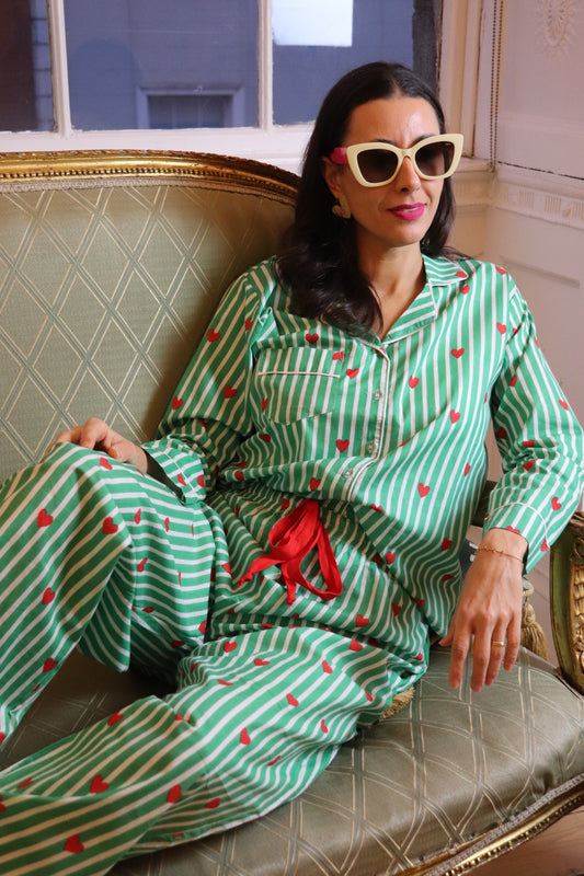 Holly Heart Cotton Pyjamas